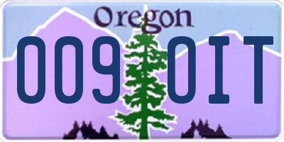 OR license plate 009OIT