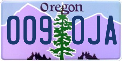 OR license plate 009OJA