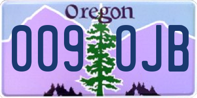 OR license plate 009OJB
