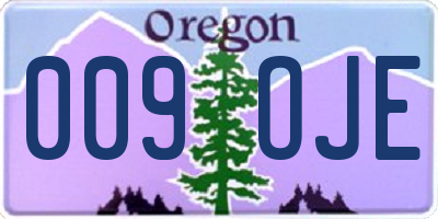 OR license plate 009OJE