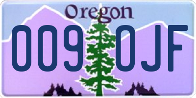 OR license plate 009OJF