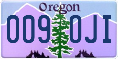 OR license plate 009OJI