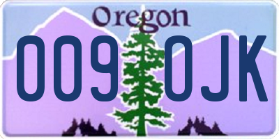 OR license plate 009OJK