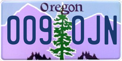 OR license plate 009OJN