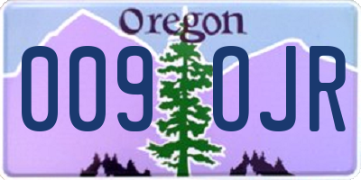 OR license plate 009OJR