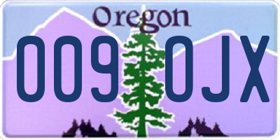 OR license plate 009OJX