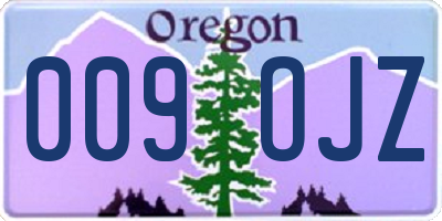 OR license plate 009OJZ