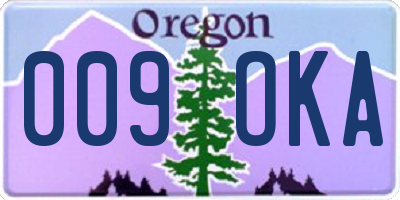 OR license plate 009OKA