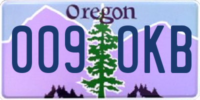 OR license plate 009OKB