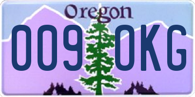OR license plate 009OKG