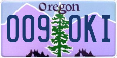 OR license plate 009OKI