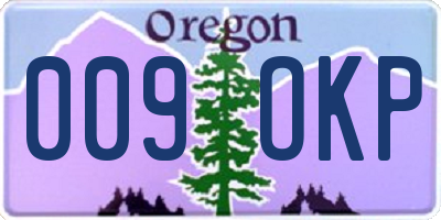 OR license plate 009OKP