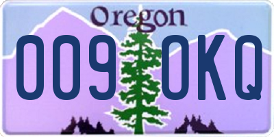 OR license plate 009OKQ