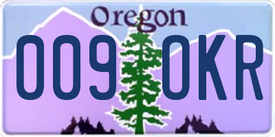 OR license plate 009OKR