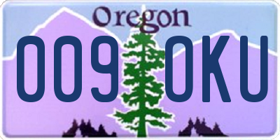 OR license plate 009OKU