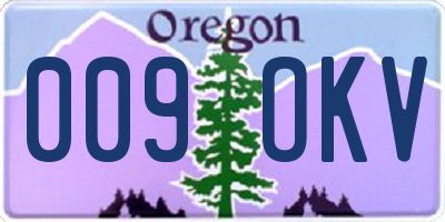 OR license plate 009OKV