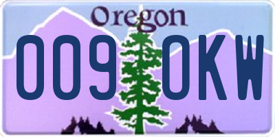 OR license plate 009OKW