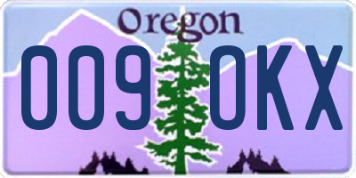 OR license plate 009OKX