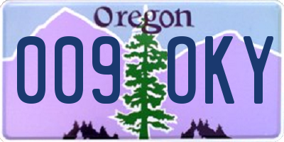 OR license plate 009OKY