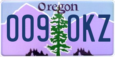 OR license plate 009OKZ