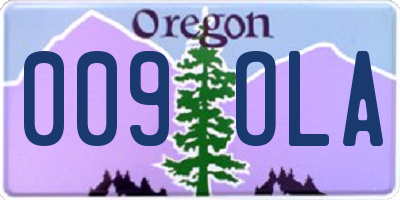 OR license plate 009OLA