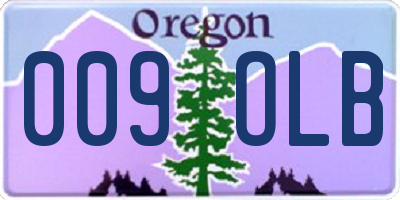 OR license plate 009OLB