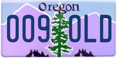 OR license plate 009OLD