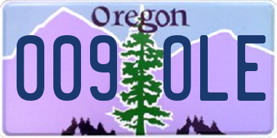 OR license plate 009OLE