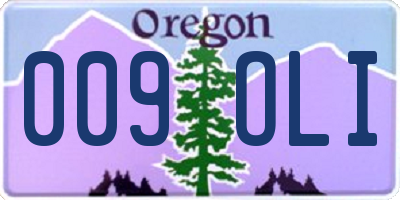 OR license plate 009OLI