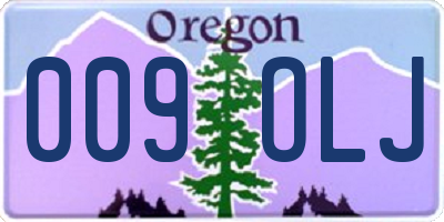 OR license plate 009OLJ
