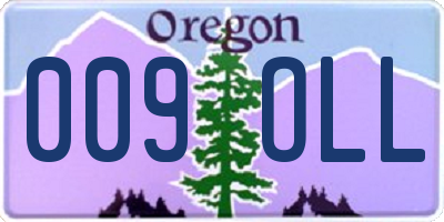 OR license plate 009OLL