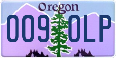 OR license plate 009OLP
