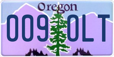 OR license plate 009OLT
