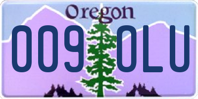 OR license plate 009OLU