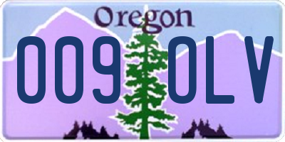 OR license plate 009OLV
