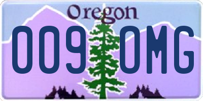 OR license plate 009OMG