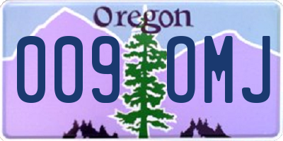 OR license plate 009OMJ