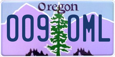 OR license plate 009OML