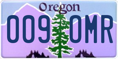 OR license plate 009OMR
