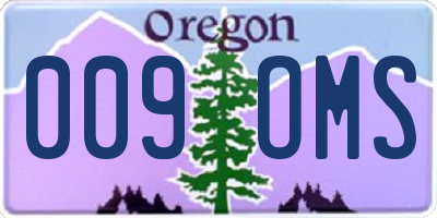OR license plate 009OMS