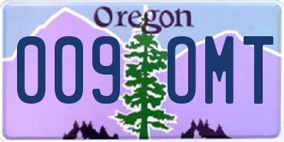 OR license plate 009OMT