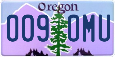OR license plate 009OMU