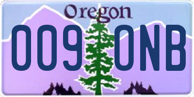 OR license plate 009ONB