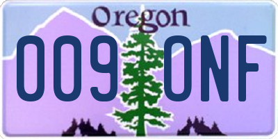 OR license plate 009ONF