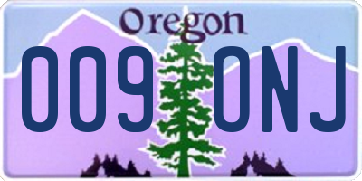 OR license plate 009ONJ