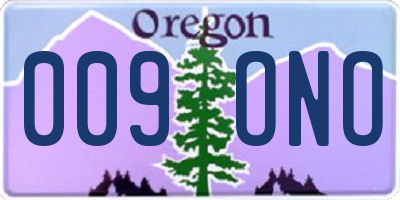 OR license plate 009ONO