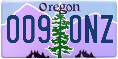 OR license plate 009ONZ