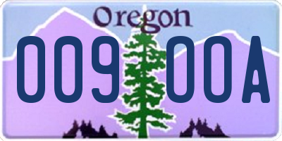 OR license plate 009OOA