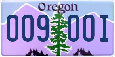 OR license plate 009OOI