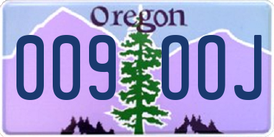 OR license plate 009OOJ